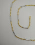 Collana oro 18k catena tubo 2 colori 50 cm 8 gr | Gioiellitosti.it